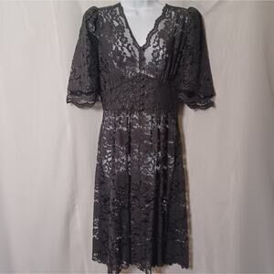 HUNTER BELL New York Women's Black Lace Dress. Size 6